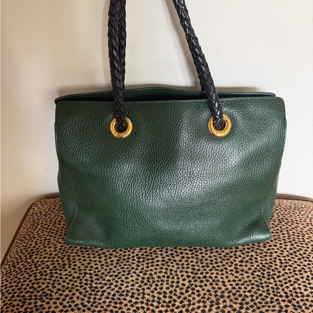 Desmo Green Leather Shoulder Bag